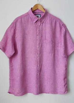 Рожева лляна сорочка від warren & parker