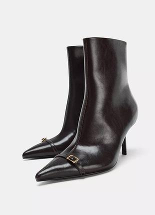 Черевики жіночі коричневі zara new