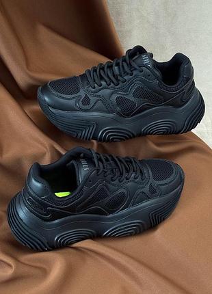 🖤 женские кроссовки 248rcx1270 - стильная платформа в черном цвете. 🖤