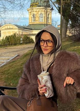 Бежевий капор вовняна балаклава капюшон