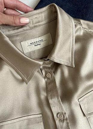 Крутая классическая рубашка блуза 100% silk от max mara.