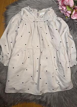 Ідеальна стильна якісна сукня в горошок на дівчинку 4/5р zara