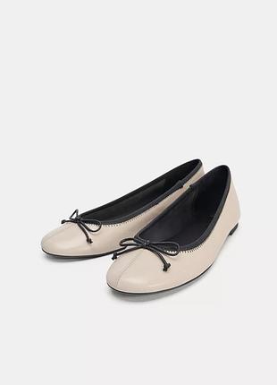 Балетки жіночі бежеві zara new