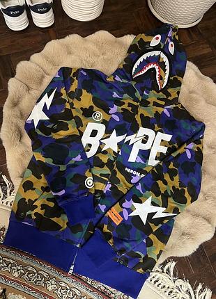 A bathing ape | bape shark | зіп худі бейп м