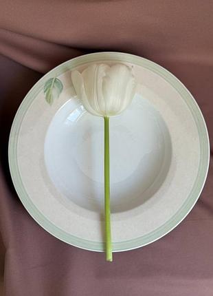 🍃 глибока тарілка villeroy & boch “florea folia”  елегантна глибока тарілка з колекції house & garden.
