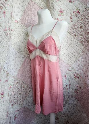 Шелковое платье комбинация винтаж шелк винтажный шёлковый пеньюар натуральный шёлк пенюар ночнушка шовкова ночная рубашка шовк сорочка