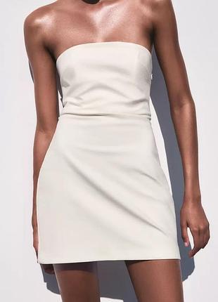 Сукня міні бандо біла