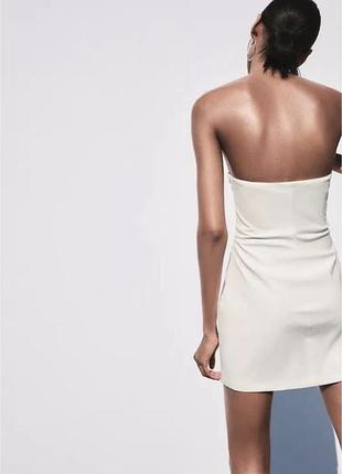 Сукня міні бандо біла 8