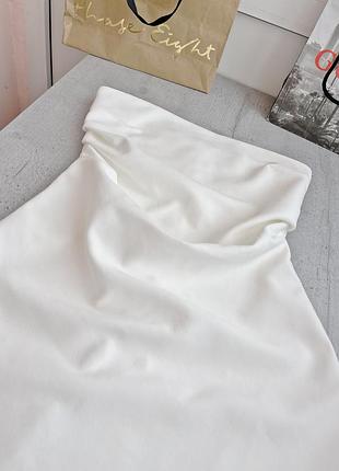 Сукня міні бандо біла 5