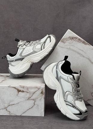 🩶 женские демисезонные кроссовки 248rcx1530 - стильная высокая платформа в сером цвете. 🩶