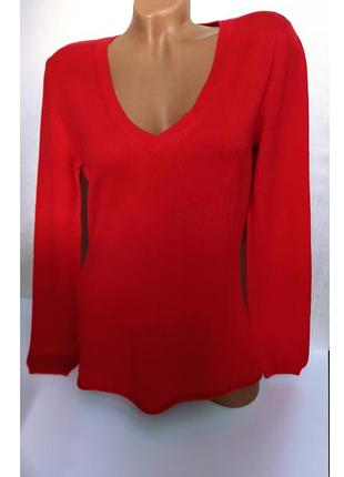 Яркий кашемировый свитер, джемпер herzblick finest с v-образным вырезом.