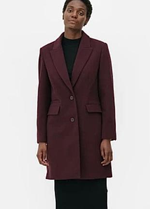 Бордове пальто primark, uk 10, розмір м-л