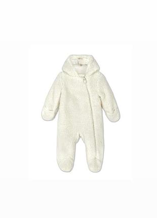 Білий комбінезон primark 3-6м, кембінезон тедді 3-6м, демі комбінезон 3-6м