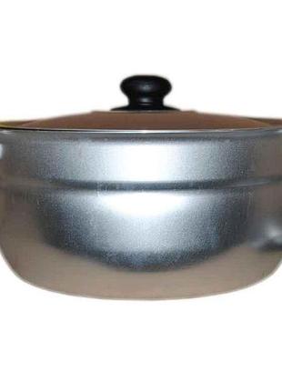 Каструля ал. сферична 8л з кришкою тм interos