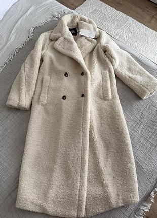 Шубка пальто тедді zara нова з біркамм
