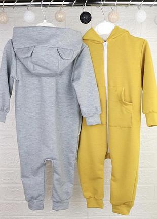 Ромпер з капюшоном «ведмежа», двунитка