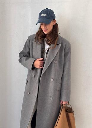 Пальто под пояс на пуговицах