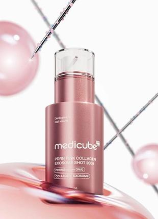 Сироватка з полінуклеотидами, екзосомами та спікулами, для щоденного використання medicube pdnr pink collagen exosome shot 2000