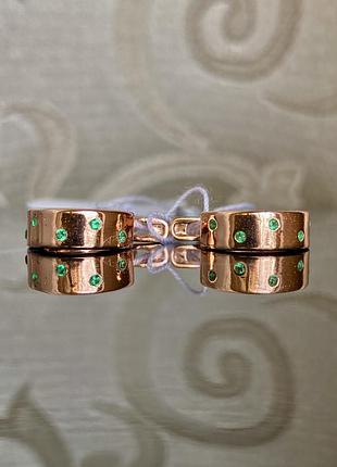 Гламурнi сережки  конго зі срібла та золота