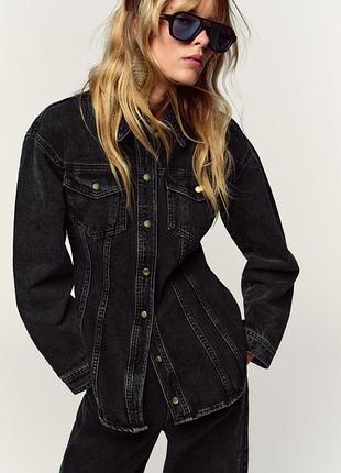 Приталенная джинсовая куртка z1975 от zara