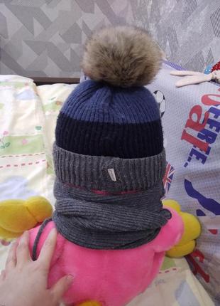 Зимовий набір шапка і снуд2 фото