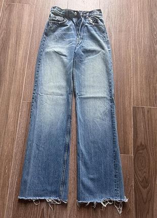 Джинси zara, широкі, висока посадка