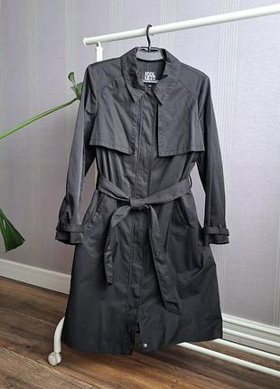 Черный тренч миди