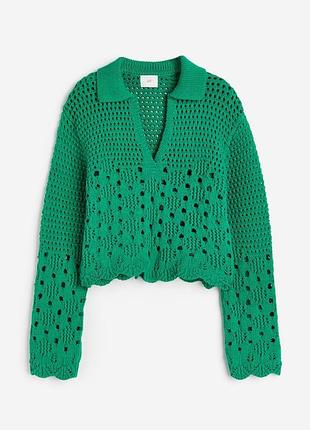 Яскравий ажурний джемпер h&m