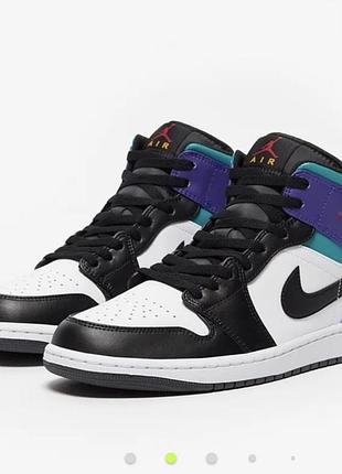 Шкіряні високі кросівки nike air jordan