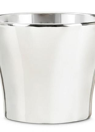 Кашпо для квітів mirror silver кераміка 13 дзеркальний