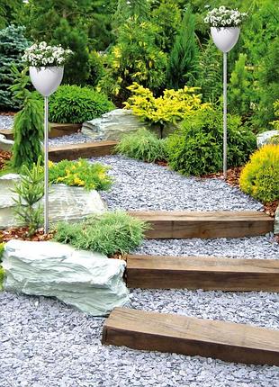 Кашпо для цветов skypot пластик 16 на ножке белый