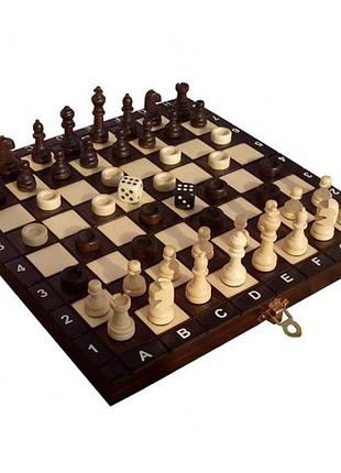 Комплект шахматы + шашки + нарды малые (madon) с-142