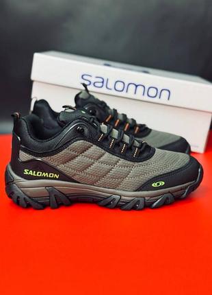 Salomon сірі чоловічі весінні кросівки/ саломон мужские весенние серые кроссовки/ в розмірах 40-46