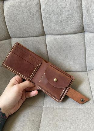 Кожаный кошелек ручной работы