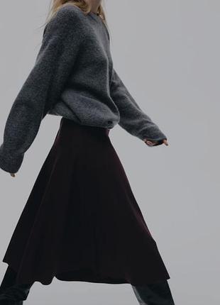 Юбка миди а-силуэта с декоративным поясом, бренда h&amp;m, размер м