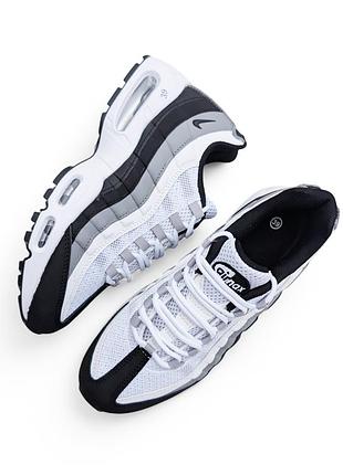 Кросівки nike air max 95 black white чорні з білим