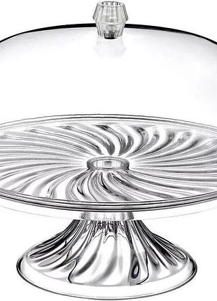 Тортівниця на ніжці з кришкою irak plastik sa-205 28.5 см