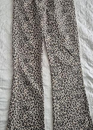 Джинси zara леопардового принту