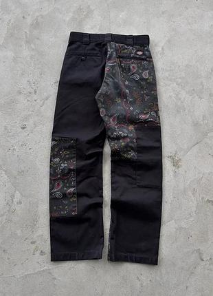 Брюки dickies regular fit paisley / кастомные брюки дикос с принтом бандана / оригинал