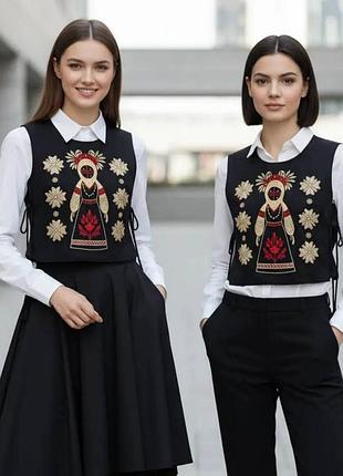 Вишита манішка мотанка