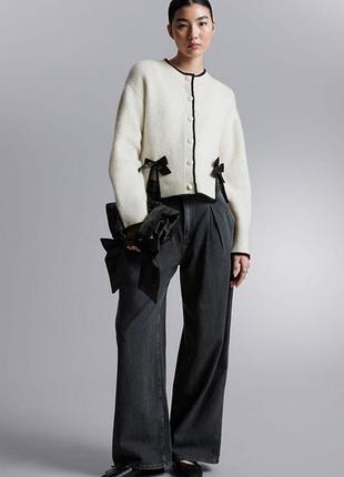 Шикарний кардіган суміш вовна/альпака &other stories молочний