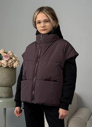 Шоколадная жилетка в камушок