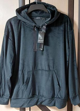 Светр велюр-плюш з капюшоном 12-14 розмір, євро 40-42