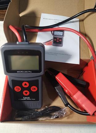 Тестер акб, micro-200 pro. 12, 24v. проф анализатор аккумулятора