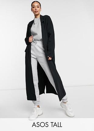 Шикарный универсальный черный тренч плащ без застежки!!!