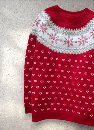 Красный рождественский свитер