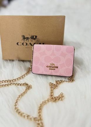 Мини-сумка coach на цепочке / новая
