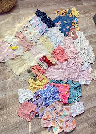 Лот набір брендових дитячих речей для дівчинки 68