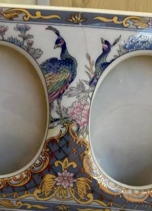 Фоторамка винтажная из фарфора и овально формы
