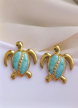 Дуже гарні сережки черепашки😍